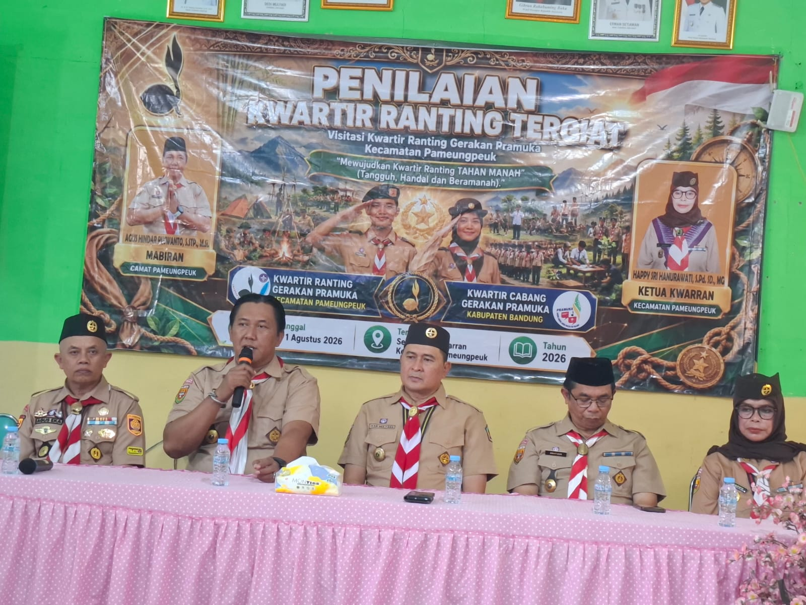 Camat Pameungpeuk Selaku Ketua Mabiran Buka Kegiatan Visitasi Penilaian Kwarran Tergiat