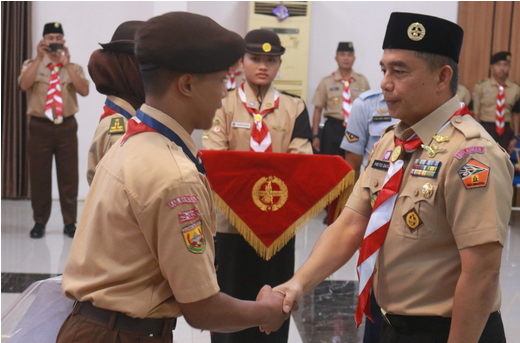 Danlanud Sulaiman Kolonel Meito Datau Buka Pelatihan Saka Dirgantara 2025 