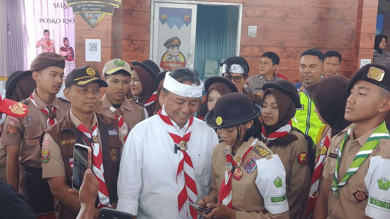 Ketua Kwarda Jabar Kunjungi Posko KBL Kwarran Cileunyi