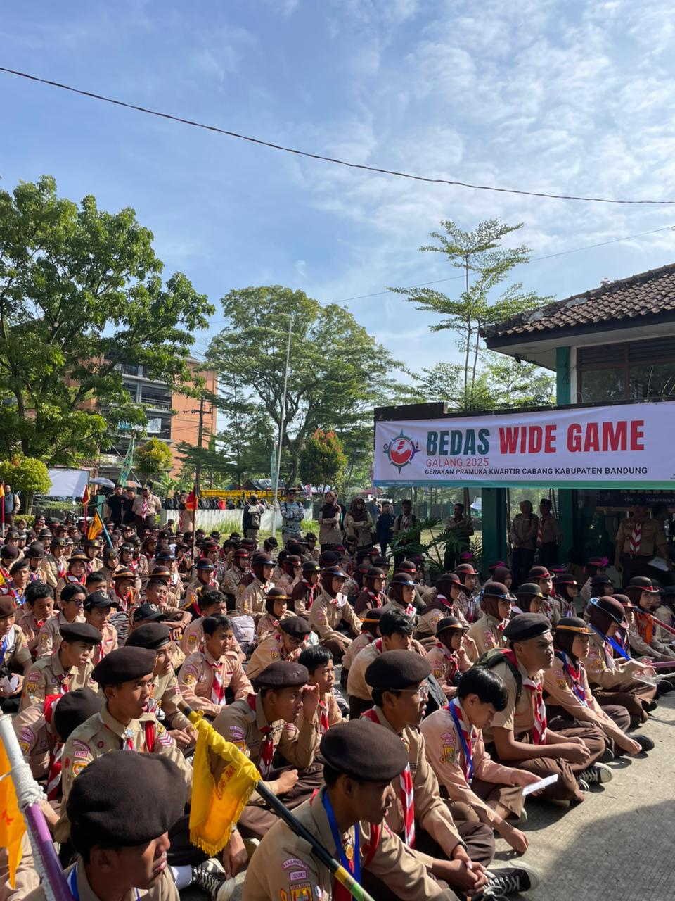 Puluhan Regu Anggota Pramuka Ikuti Wide Game Galang Bedas 2025 Kwarcab Kab. Bandung