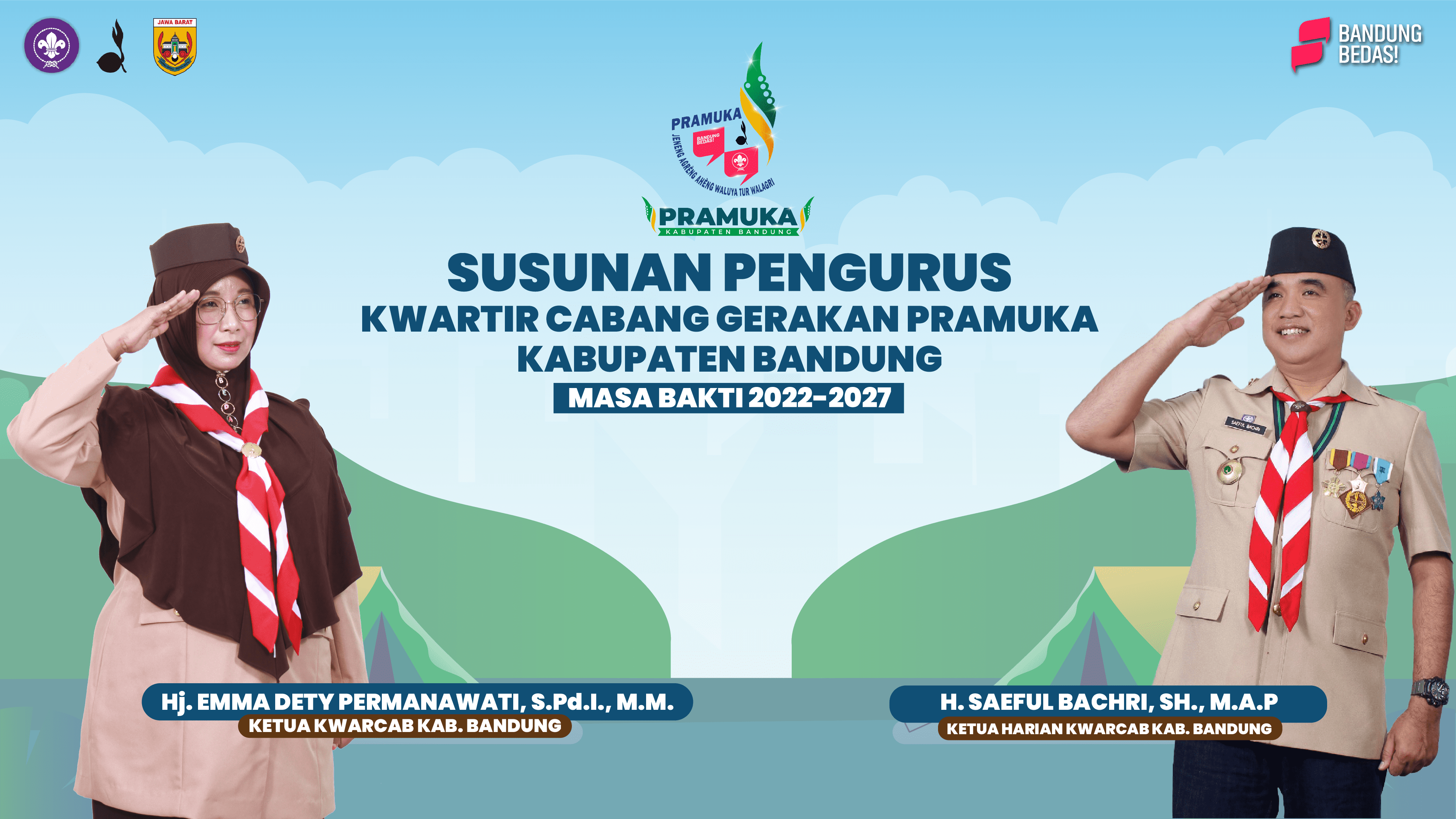 SUSUNAN PENGURUS KWARTIR CABANG GERAKAN PRAMUKA KAB. BANDUNG MASA BAKTI 2022-2027